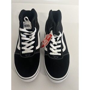 Boys Vans Sk8 Hi Black And White Sneakers Size 6 Youth